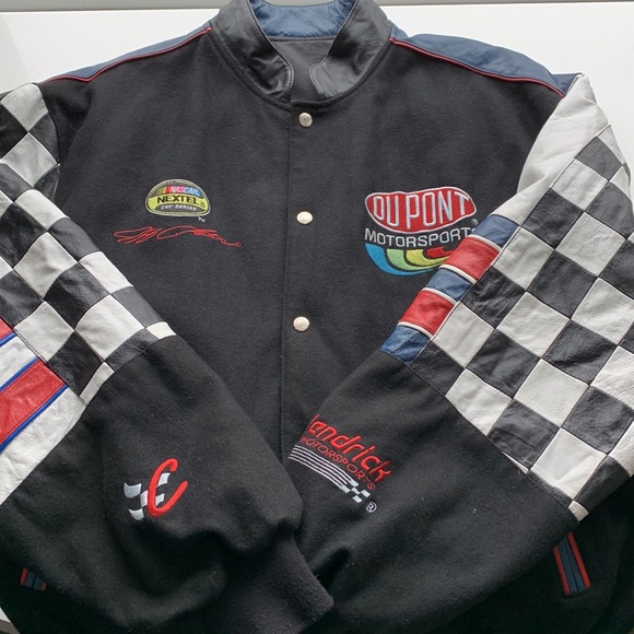 Vintage Jeff Gordon NASCAR Motorsports Reversible Varsity Jacket - Picture 12 of 13